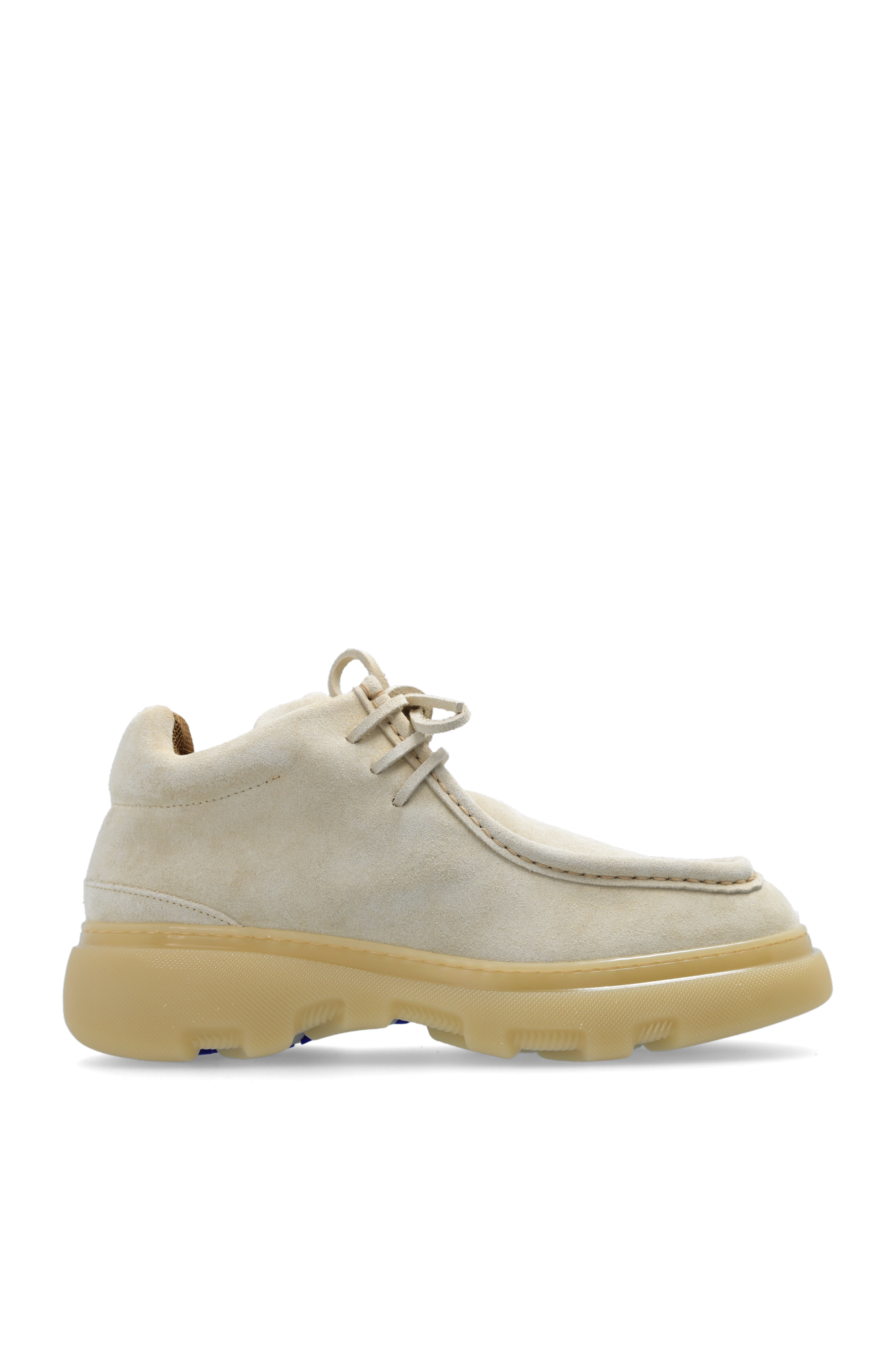 【関税込み】BURBERRY MINI CREEPER' ANKLE BOOTS Leather Creeper Low Chelsea Boots in Black/sand - Women